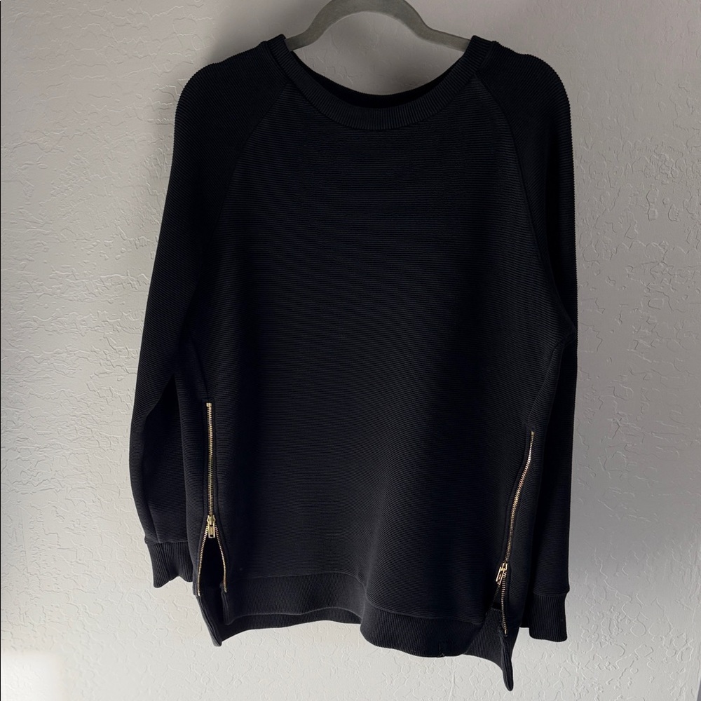 Varley Ribbed Side Zipper Sweatshirt